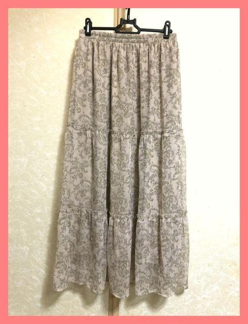 ☆GUジーユー☆超美品☆ペイズリー柄フリルフレアシフォンロングスカートL☆ < ブランド ☆GUジーユー☆超美品☆ペイズリー柄フリルフレアシフォンロングスカートL☆ < ブランドの
