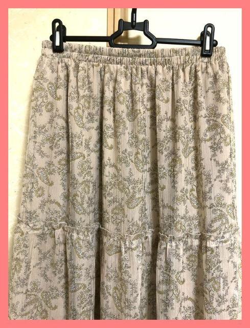 ☆GUジーユー☆超美品☆ペイズリー柄フリルフレアシフォンロングスカートL☆ < ブランド ☆GUジーユー☆超美品☆ペイズリー柄フリルフレアシフォンロングスカートL☆ < ブランドの