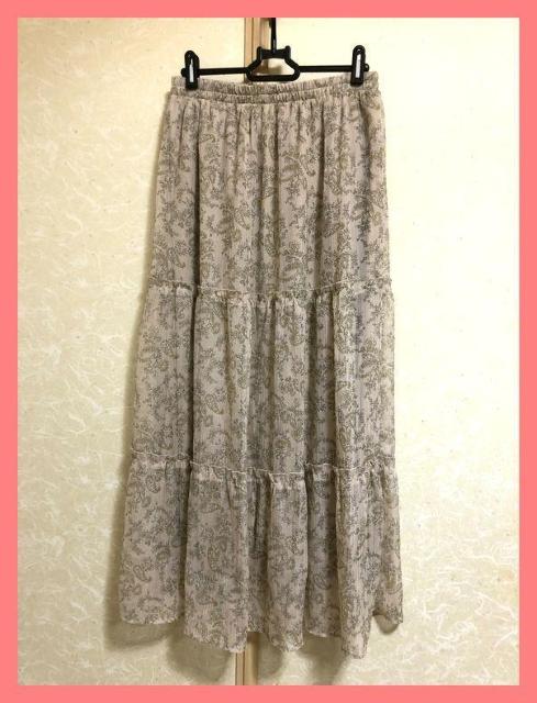 ☆GUジーユー☆超美品☆ペイズリー柄フリルフレアシフォンロングスカートL☆ < ブランド ☆GUジーユー☆超美品☆ペイズリー柄フリルフレアシフォンロングスカートL☆ < ブランドの