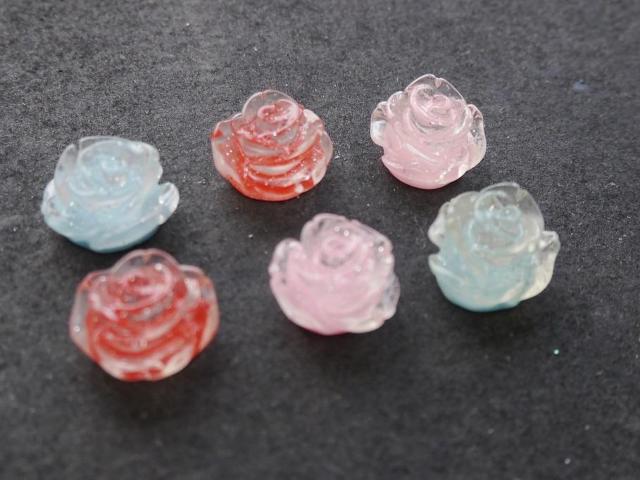 プラパーツ 手芸・アクセサリーパーツ 薔薇 パーツ 6個セット デコパーツ < 香水/コスメ/ネイル  プラパーツ 手芸・アクセサリーパーツ 薔薇 パーツ 6個セット デコパーツ < 香水/コスメ/ネイルの