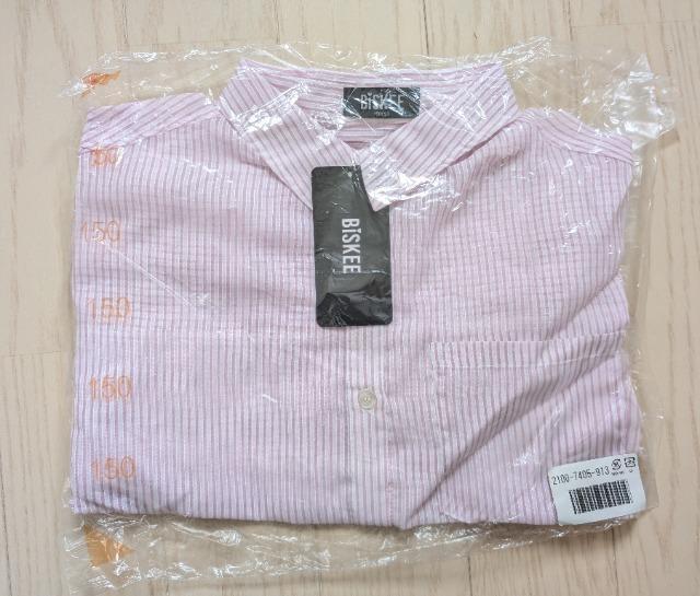 150★BISKEE★シアーストライプ肩開きブラウス★新品★送料無料 < キッズ/ベビー  150★BISKEE★シアーストライプ肩開きブラウス★新品★送料無料 < キッズ/ベビーの