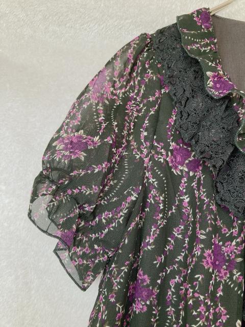 axes femme アクシーズ 花柄 フリル 半袖 ワンピース チュニック M N2m < ブランド axes femme アクシーズ 花柄 フリル 半袖 ワンピース チュニック M N2m < ブランドの