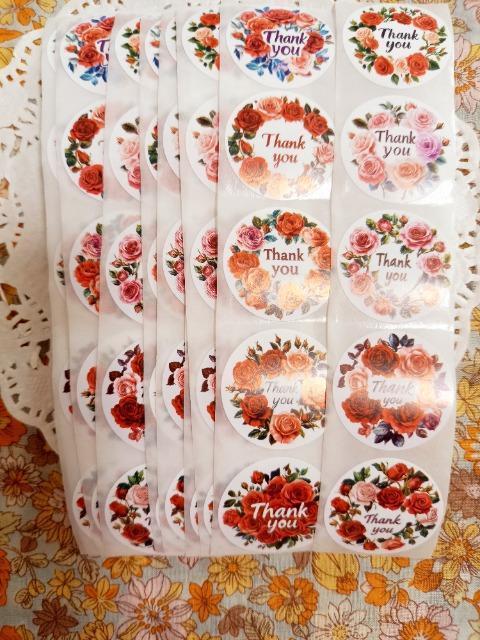 お裾分け☆薔薇柄Thank Youシール5セット☆ < インテリア/ライフ  お裾分け☆薔薇柄Thank Youシール5セット☆  < インテリア/ライフの