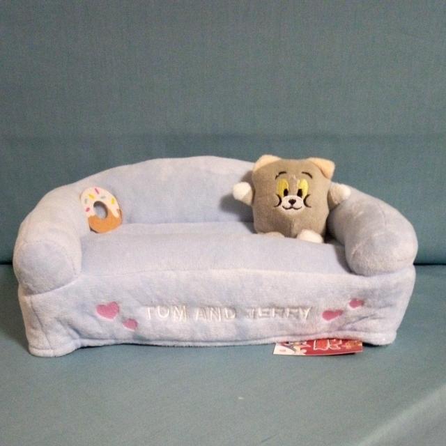 TOM&JERRY マスコット付きティッシュカバー ブルー < アニメ/コミック/キャラクター TOM&JERRY マスコット付きティッシュカバー ブルー < アニメ/コミック/キャラクターの