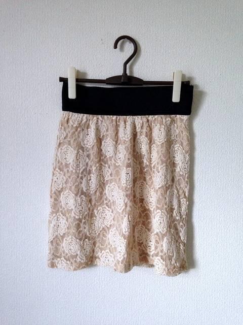 MARILYN ■ベージュ レース ウエストストレッチゴム スカート < 女性ファッション  MARILYN ■ベージュ レース ウエストストレッチゴム スカート  < 女性ファッションの