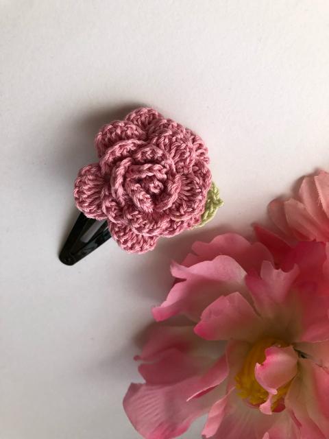 ハンドメイド スリーピン パッチンピン 薔薇 ピンク axes好き < 女性ファッション  ハンドメイド スリーピン パッチンピン 薔薇 ピンク axes好き < 女性ファッションの