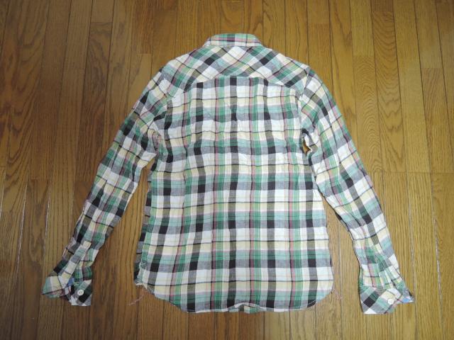 ヒステリックグラマー HYSTERIC GLAMOUR チェックシャツ M 緑黄系 麻混  長袖 < ブランド  ヒステリックグラマー HYSTERIC GLAMOUR チェックシャツ M 緑黄系 麻混  長袖 < ブランドの