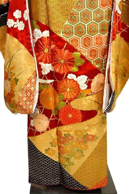 【最高峰】美品 金彩 本金箔 金駒シシュウ シシュウ 霞吉祥花文 おく田謹製 振袖 身丈167cm 裄丈66cm T3524 < 女性ファッション  【最高峰】美品 金彩 本金箔 金駒シシュウ シシュウ 霞吉祥花文 おく田謹製 振袖 身丈167cm 裄丈66cm T3524 < 女性ファッションの