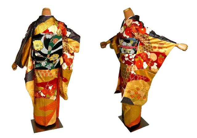 【最高峰】美品 金彩 本金箔 金駒シシュウ シシュウ 霞吉祥花文 おく田謹製 振袖 身丈167cm 裄丈66cm T3524 < 女性ファッション  【最高峰】美品 金彩 本金箔 金駒シシュウ シシュウ 霞吉祥花文 おく田謹製 振袖 身丈167cm 裄丈66cm T3524 < 女性ファッションの