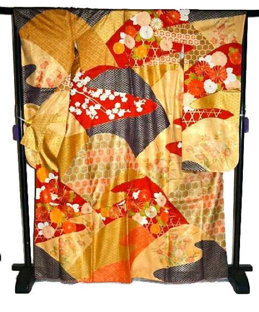 【最高峰】美品 金彩 本金箔 金駒シシュウ シシュウ 霞吉祥花文 おく田謹製 振袖 身丈167cm 裄丈66cm T3524 < 女性ファッション  【最高峰】美品 金彩 本金箔 金駒シシュウ シシュウ 霞吉祥花文 おく田謹製 振袖 身丈167cm 裄丈66cm T3524 < 女性ファッションの