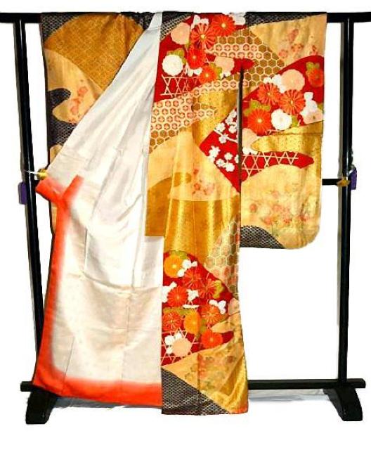 【最高峰】美品 金彩 本金箔 金駒シシュウ シシュウ 霞吉祥花文 おく田謹製 振袖 身丈167cm 裄丈66cm T3524 < 女性ファッション  【最高峰】美品 金彩 本金箔 金駒シシュウ シシュウ 霞吉祥花文 おく田謹製 振袖 身丈167cm 裄丈66cm T3524 < 女性ファッションの