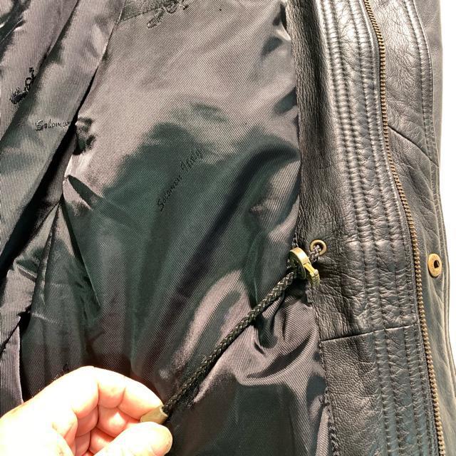 90's SOLOMON 本革 レザー ファー襟 カーコート レザーコート Lサイズ ヴィンテージ < 男性ファッション  90's SOLOMON 本革 レザー ファー襟 カーコート レザーコート Lサイズ ヴィンテージ < 男性ファッションの