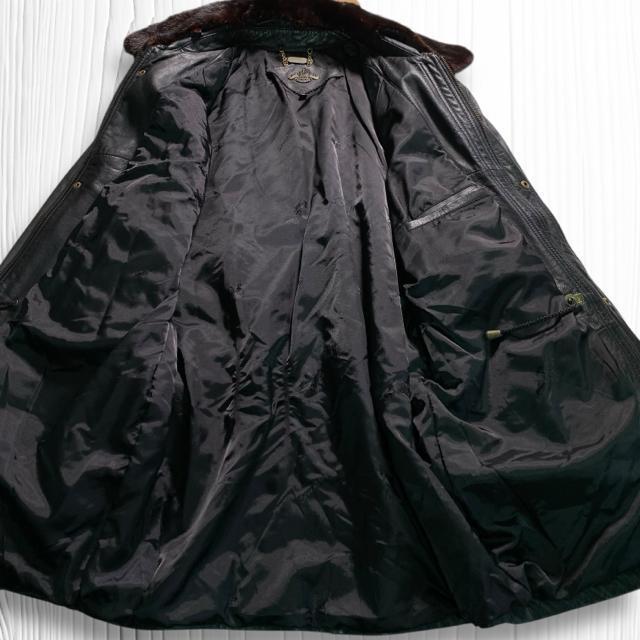 90's SOLOMON 本革 レザー ファー襟 カーコート レザーコート Lサイズ ヴィンテージ < 男性ファッション  90's SOLOMON 本革 レザー ファー襟 カーコート レザーコート Lサイズ ヴィンテージ < 男性ファッションの