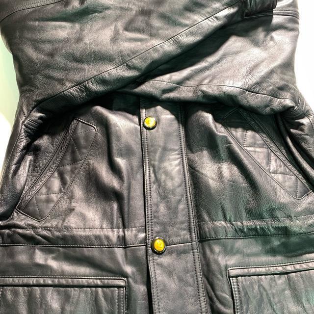 90's SOLOMON 本革 レザー ファー襟 カーコート レザーコート Lサイズ ヴィンテージ < 男性ファッション  90's SOLOMON 本革 レザー ファー襟 カーコート レザーコート Lサイズ ヴィンテージ < 男性ファッションの