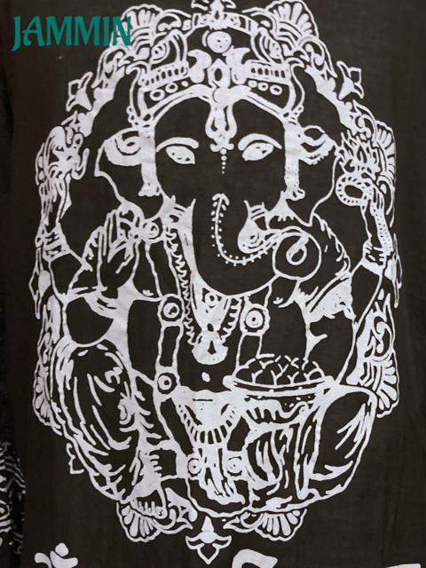 ガネーシャ神クルタ エスニック アジアン ヒッピー サイケ 黒 < 男性ファッション ガネーシャ神クルタ エスニック アジアン ヒッピー サイケ 黒 < 男性ファッションの