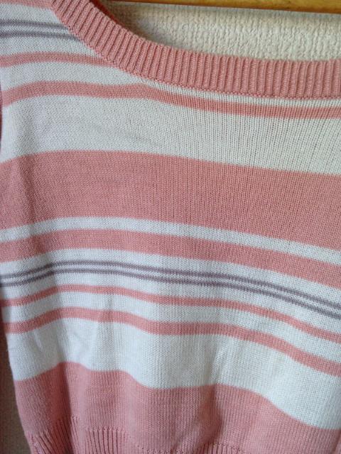 GLAMOROUS JANE◆ピンク ボーダー ショート丈 ニット < ブランド  GLAMOROUS JANE◆ピンク ボーダー ショート丈 ニット < ブランドの