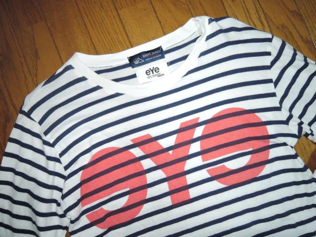 eye JUNYA WATANABE MAN ジュンヤワタナベ  × SAINT JAMES 7分丈 ロンTシャツ S 白紺 < ブランド  eye JUNYA WATANABE MAN ジュンヤワタナベ  × SAINT JAMES 7分丈 ロンTシャツ S 白紺 < ブランドの