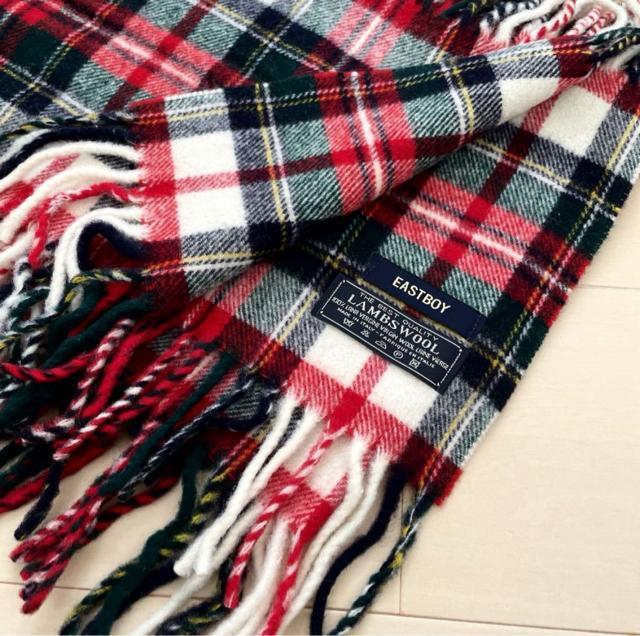 [�V�i] EAST BOY LAMBSWOOL �`�F�b�N�}�t���[ �� �u�����h�� 