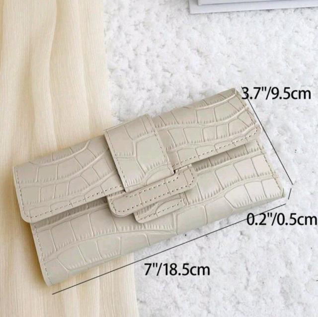 新品★クロコ型押し風薄手カードケース長財布/ホワイト < 女性ファッション  新品★クロコ型押し風薄手カードケース長財布/ホワイト < 女性ファッションの