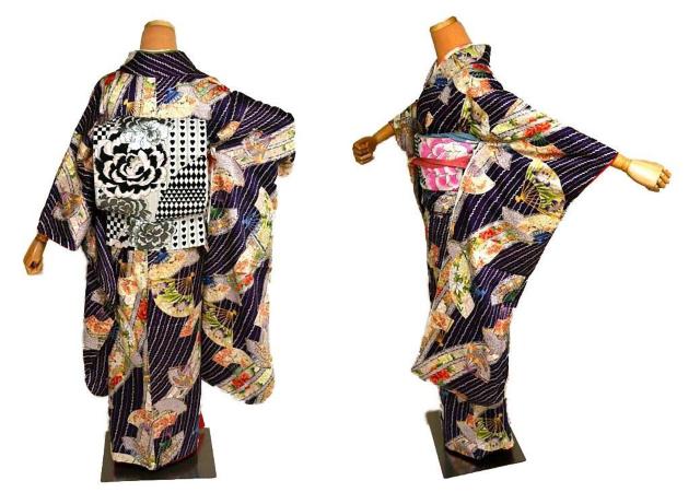【最高峰】美品 創業460年【千總】金彩 扇面花文 振袖 身丈160cm 裄丈63cm T3525 < 女性ファッション  【最高峰】美品 創業460年【千總】金彩 扇面花文 振袖 身丈160cm 裄丈63cm T3525 < 女性ファッションの
