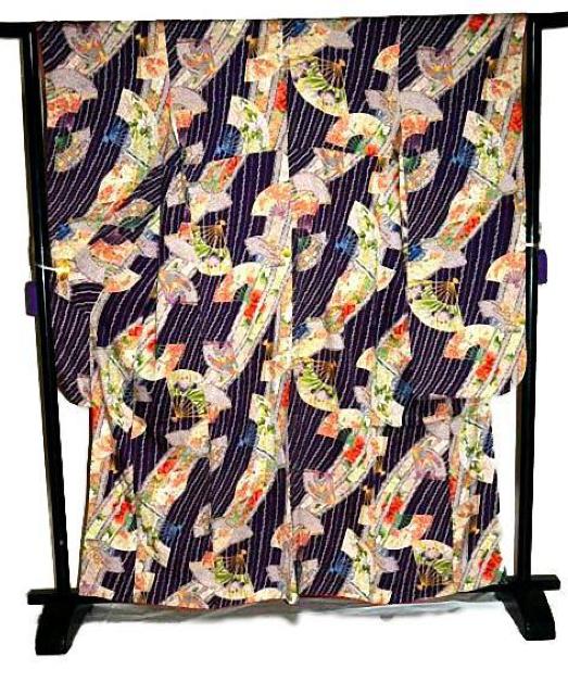 【最高峰】美品 創業460年【千總】金彩 扇面花文 振袖 身丈160cm 裄丈63cm T3525 < 女性ファッション  【最高峰】美品 創業460年【千總】金彩 扇面花文 振袖 身丈160cm 裄丈63cm T3525 < 女性ファッションの