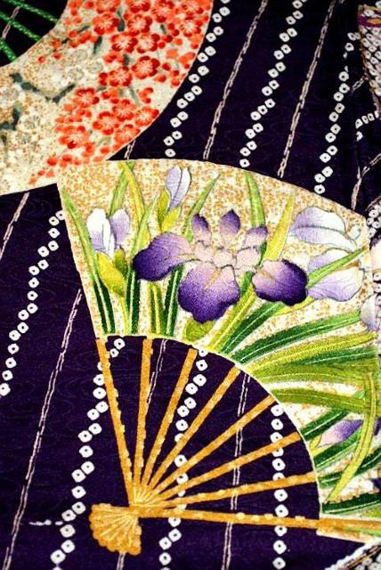 【最高峰】美品 創業460年【千總】金彩 扇面花文 振袖 身丈160cm 裄丈63cm T3525 < 女性ファッション  【最高峰】美品 創業460年【千總】金彩 扇面花文 振袖 身丈160cm 裄丈63cm T3525 < 女性ファッションの