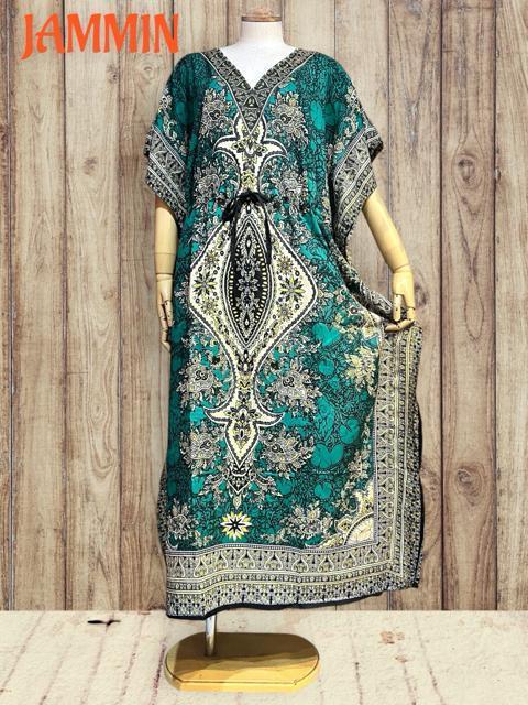 アジアンペーズリー柄ロングワンピ エスニック ヒッピー グリーン 緑 < 女性ファッション アジアンペーズリー柄ロングワンピ エスニック ヒッピー グリーン 緑 < 女性ファッションの