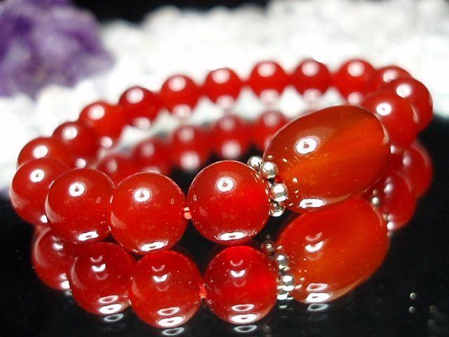 天然石AAAカーネリアン樽形円玉10mmブレスレット石街 < 女性アクセサリー/時計  天然石AAAカーネリアン樽形円玉10mmブレスレット石街 < 女性アクセサリー/時計の