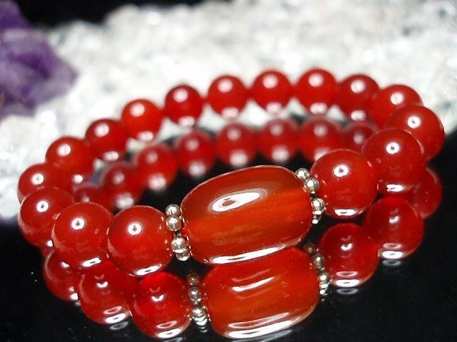 天然石AAAカーネリアン樽形円玉10mmブレスレット石街 < 女性アクセサリー/時計  天然石AAAカーネリアン樽形円玉10mmブレスレット石街 < 女性アクセサリー/時計の