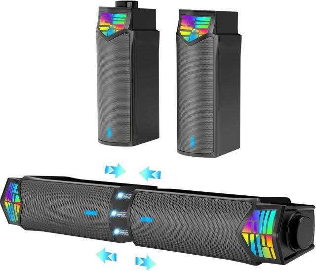 PCスピーカー, Bluetooth 5.3 ゲーミングスピーカー LEDライト付き USB接続 < 家電/AV PCスピーカー, Bluetooth 5.3 ゲーミングスピーカー LEDライト付き USB接続 < 家電/AVの