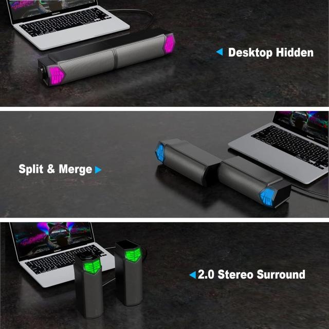 PCスピーカー, Bluetooth 5.3 ゲーミングスピーカー LEDライト付き USB接続 < 家電/AV PCスピーカー, Bluetooth 5.3 ゲーミングスピーカー LEDライト付き USB接続 < 家電/AVの