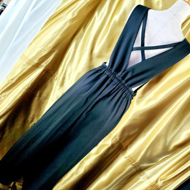 込み★357★ブラウニー★Vストラップワイドサロペット/オールインワン★F < 女性ファッション  込み★357★ブラウニー★Vストラップワイドサロペット/オールインワン★F < 女性ファッションの