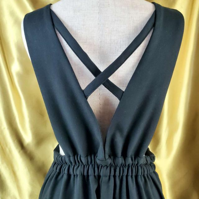 込み★357★ブラウニー★Vストラップワイドサロペット/オールインワン★F < 女性ファッション  込み★357★ブラウニー★Vストラップワイドサロペット/オールインワン★F < 女性ファッションの