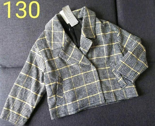 130★LR★おしゃれなチェック柄コート★新品★送料無料 < キッズ/ベビー  130★LR★おしゃれなチェック柄コート★新品★送料無料  < キッズ/ベビーの