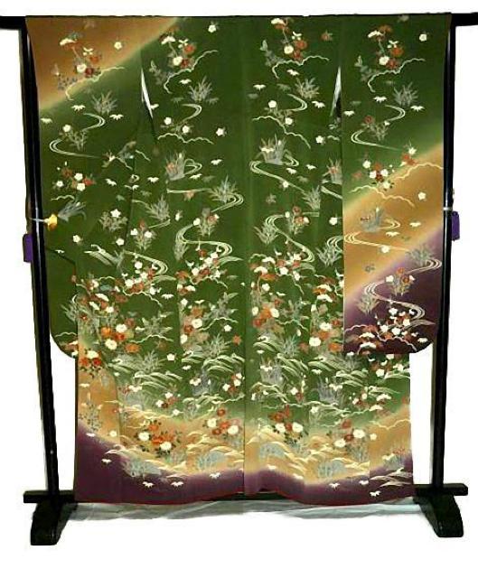 【最高峰】新品同様 1555年創業【千切屋治兵衛謹製】金駒シシュウ 鈴乃屋扱 振袖 身丈159.5cm 裄丈65cm T3526 < 女性ファッション  【最高峰】新品同様 1555年創業【千切屋治兵衛謹製】金駒シシュウ 鈴乃屋扱 振袖 身丈159.5cm 裄丈65cm T3526 < 女性ファッションの