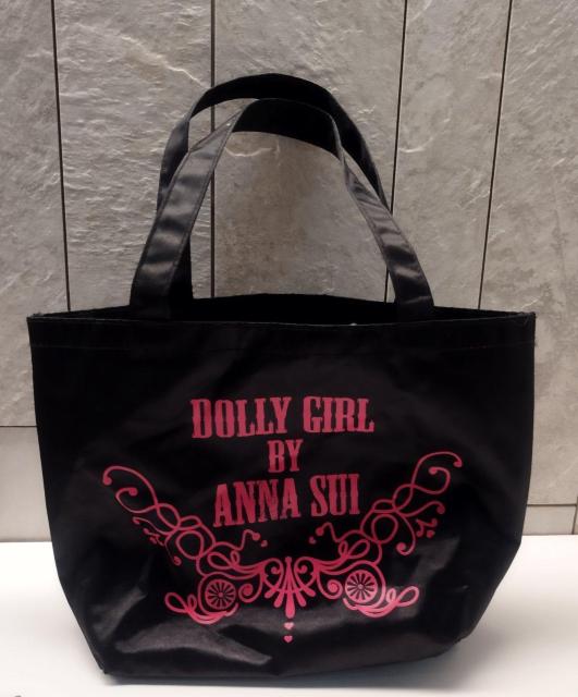 DOLLY GIRL BY ANNA SUI 黒トートバッグ カードケース付き < 女性ファッション  DOLLY GIRL BY ANNA SUI 黒トートバッグ カードケース付き < 女性ファッションの