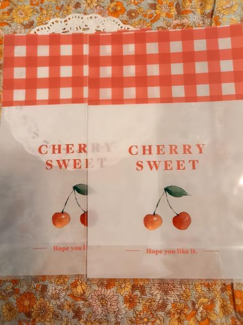 お裾分け☆サクランボ柄ラッピングバック2枚☆ < インテリア/ライフ  お裾分け☆サクランボ柄ラッピングバック2枚☆  < インテリア/ライフの