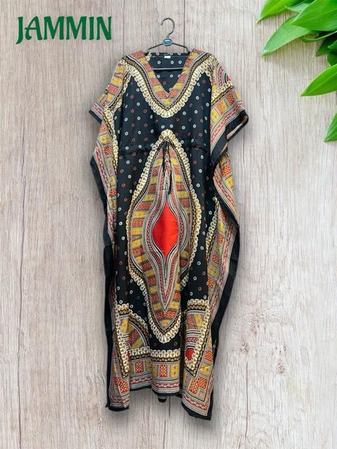 アフリカン柄ロングワンピ 黒 エスニック ヒッピー アジアン アフリカン < 女性ファッション アフリカン柄ロングワンピ 黒 エスニック ヒッピー アジアン アフリカン < 女性ファッションの