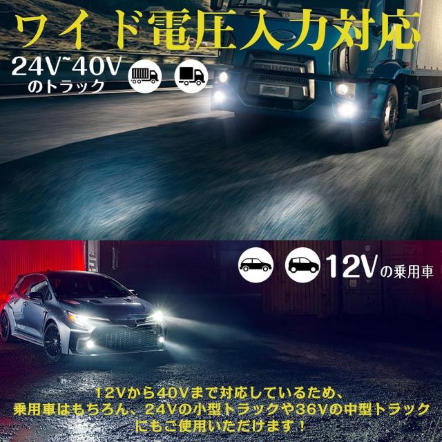 H3 LED �t�H�O�����v �z���C�g 6500K ���� 12V/24V���p �p�x�����\ �ԗp/�g���b�N�p �L�����Z���[���� �� ������/�o�C�N