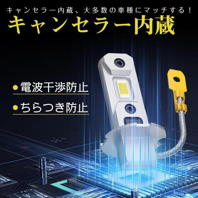 H3 LED �t�H�O�����v �z���C�g 6500K ���� 12V/24V���p �p�x�����\ �ԗp/�g���b�N�p �L�����Z���[���� �� ������/�o�C�N