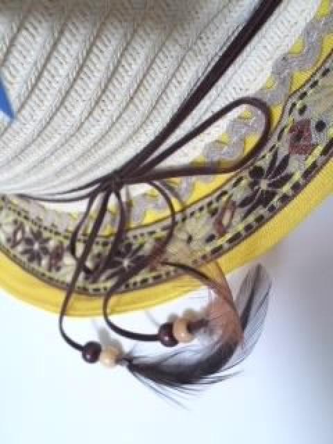 黄色ネイティブ刺繍〓ボヘミアンsummerハット〓帽子〓新品 < 女性ファッション 黄色ネイティブ刺繍〓ボヘミアンsummerハット〓帽子〓新品 < 女性ファッションの