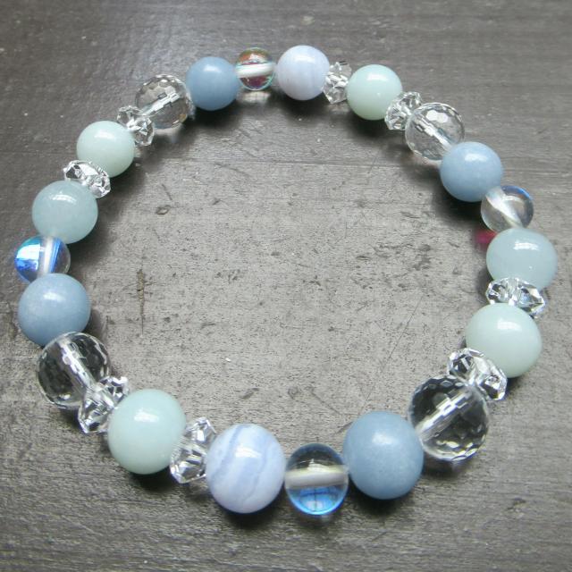 エンジェライトxアマゾナイトxアクアマリンxブルーレース < 女性アクセサリー/時計 エンジェライトxアマゾナイトxアクアマリンxブルーレース < 女性アクセサリー/時計の