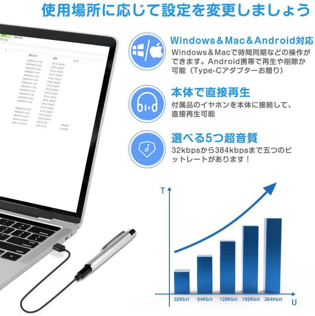 ボイスレコーダー ICレコーダー ペン型 32G大容量 録音機 < インテリア/ライフ  ボイスレコーダー ICレコーダー ペン型 32G大容量 録音機 < インテリア/ライフの