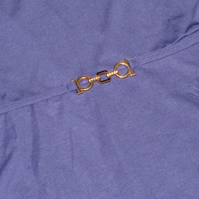 未使用☆綺麗め長袖フレアワンピース*膝丈(ブルー系) < 女性ファッション  未使用☆綺麗め長袖フレアワンピース*膝丈(ブルー系) < 女性ファッションの