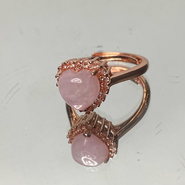 《No.R080》天然石ピンクパープルクンツァイト フリーサイズリング < 女性アクセサリー/時計  《No.R080》天然石ピンクパープルクンツァイト フリーサイズリング < 女性アクセサリー/時計の