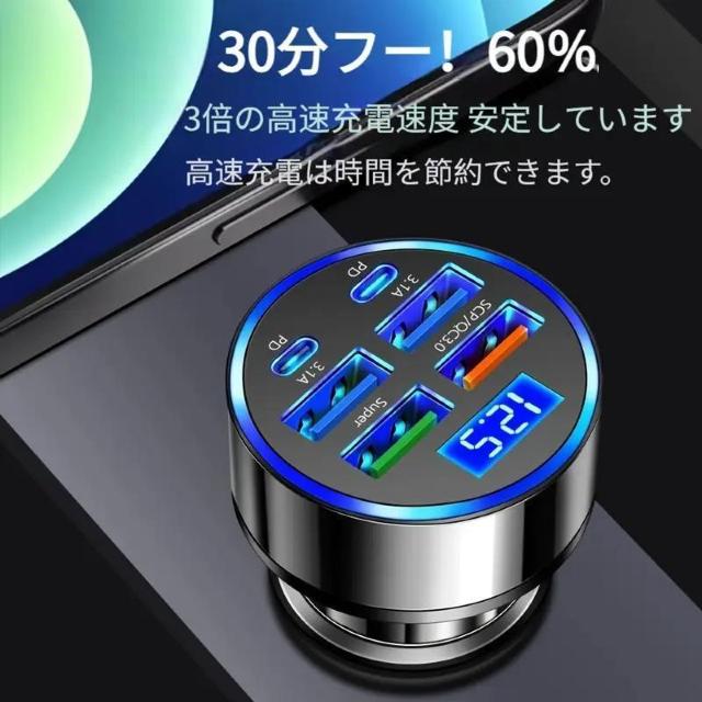 X690~jo[T 6-in-1 ԍڏ[d fW^fBXvCtQC3.0 & QC3.1}[d USB|[g  /oCN