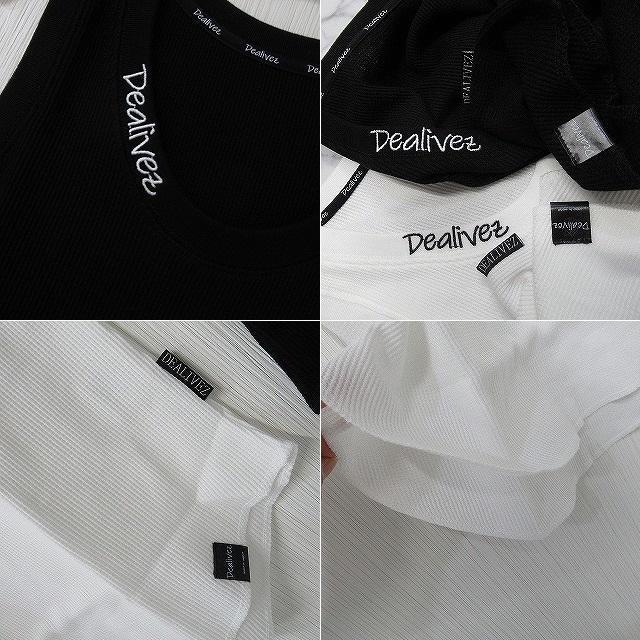 NEW最新/黒【Dealivezロゴ】タンクトップ ラウンドカット ワッフル サーマル ロング丈 重ね着にも < 女性ファッション  NEW最新/黒【Dealivezロゴ】タンクトップ ラウンドカット ワッフル サーマル ロング丈 重ね着にも < 女性ファッションの