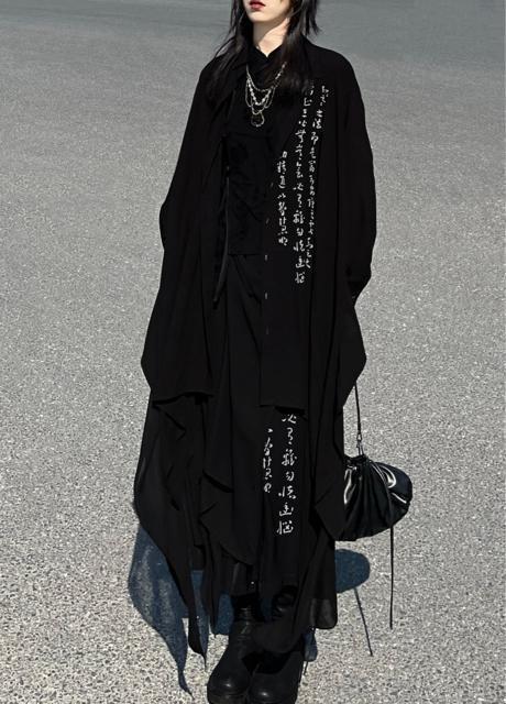 重ね着風 シフォン切り替え スカンツ ガウチョパンツ パンツ ブラック 大きいサイズ < 女性ファッション  重ね着風 シフォン切り替え スカンツ ガウチョパンツ パンツ ブラック 大きいサイズ < 女性ファッションの
