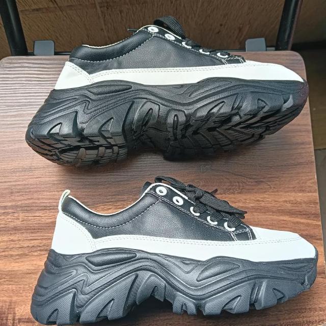 新品 23cm レディース スニーカー ブラック シューズ 靴 厚底 身長アップ < 女性ファッション  新品 23cm レディース スニーカー ブラック シューズ 靴 厚底 身長アップ < 女性ファッションの