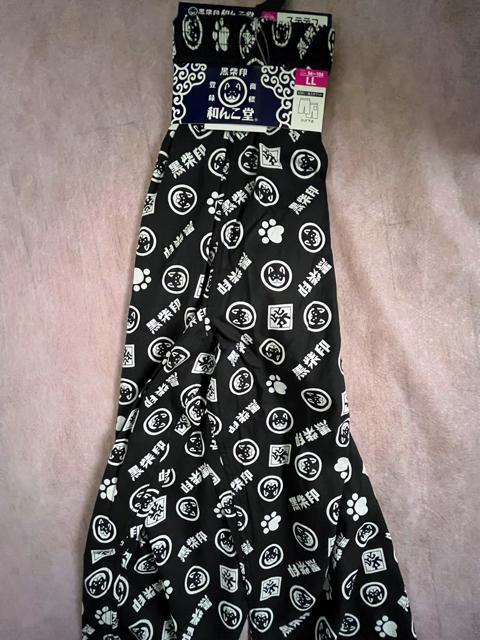 LLサイズ!高貴紳士的!商標登録!黒柴印 和んこ堂!後ポケット付き!前閉じ!ひざ下丈!ステテコ!ブラック系色合い! < 男性ファッション  LLサイズ!高貴紳士的!商標登録!黒柴印 和んこ堂!後ポケット付き!前閉じ!ひざ下丈!ステテコ!ブラック系色合い! < 男性ファッションの